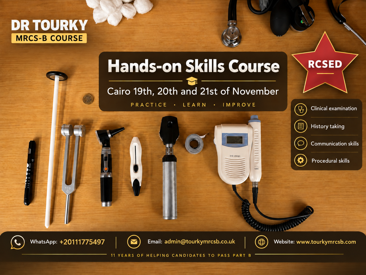 Hands-on Skills Course for Cairo -December RCSED Exam