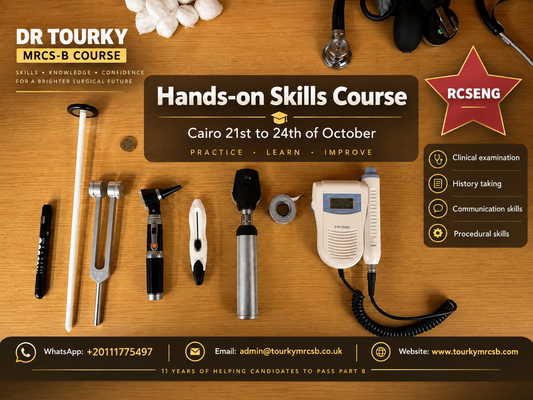 Hands-on Skills Course for Cairo and Alexandria -November RCSENG Exam from [21st to 24th of October]